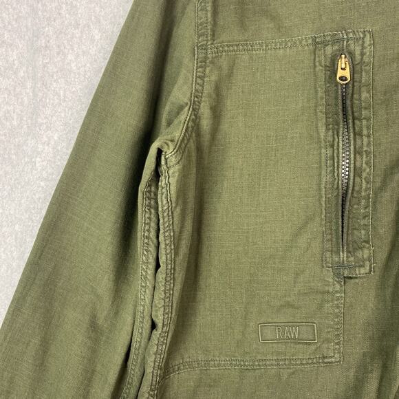 G-Star Raw Mens L Powel 3D Shirt in Green Long Sleeve Button Up - Picture 4 of 9